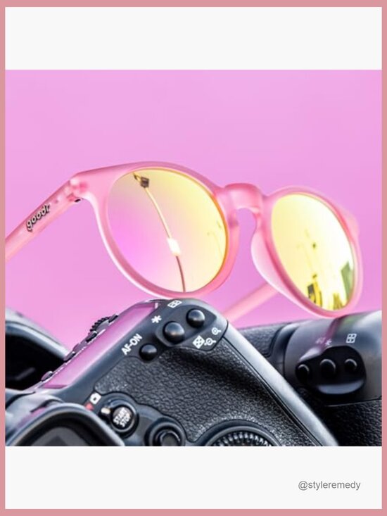 Polarized Round Sunglasses with No Slip No Bounce Frame